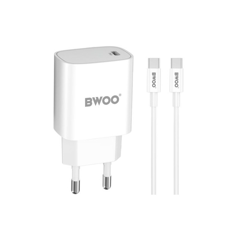 BWOO CDA159 Wall charger Type-C 20W PD + Type-C cable 1m