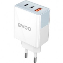 BWOO CDA133 Wall charger USB + 2xUSB-C 3A 40W PD