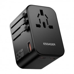 Travel wall charger, Essager, ECT65-LT01-Z, 65W (black)