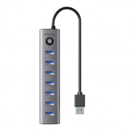 Orico Hub USB-C to 7xUSB-A 3.0 - grey