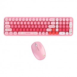 MOFII Wireless Keyboard+Mouse 2.4G Baby Bear Pink