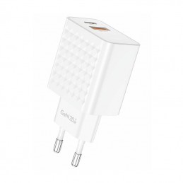 Ładowarka sieciowa Foneng EU42 USB-C+USB-A 20W + kabel USB-C - USB-C (biała)