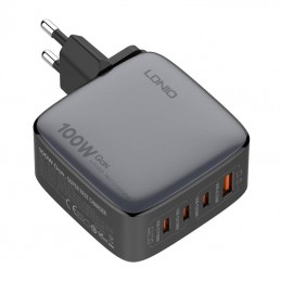 Ładowarka sieciowa 100W LDNIO Q408 USB-A + 3x USB-C (czarna)