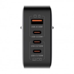 Ładowarka sieciowa 100W LDNIO Q408 USB-A + 3x USB-C (czarna)