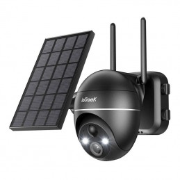 Wireless 5MP WiFi Outdoor Camera ieGeek ZS-GX4S Black with solar panel