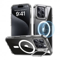 Etui ESR Classic Hybrid (HaloLock) ze stojakiem dla iPhone 16 Pro (przeźroczysty)