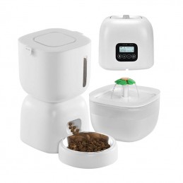 3L Automatic pet feeder+2L pet water fountain Petwant FW1-L(BAS)