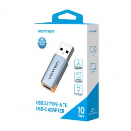 Vention Adapter USB CUAH0, USB-A 3.1 męski do USB-C żeński (szary)