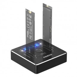 Stacja dokująca-klonowania dysków SSD M.2 NVMe-SATA 20Gbps FIDECO M2288 (USB 3.2, UASP, TRIM)