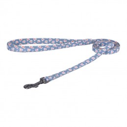 Dog set Dogness harness and leash (Blue Flower)