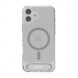 Torras Pstand Series Case for iPhone 16 (Transparent)