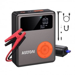 Urządzenie 4 w 1 do awaryjnego uruchamiania AstroAI DK-MF139 Jump starter + kompresor + powerbank + latarka