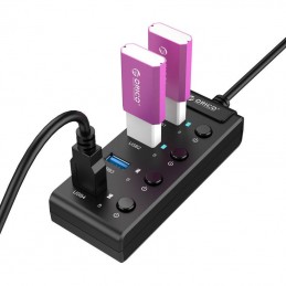 Orico  USB 3.0. Hub with switches, 5x USB (black)