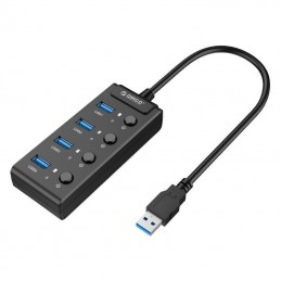 Orico  USB 3.0. Hub with switches, 5x USB (black)