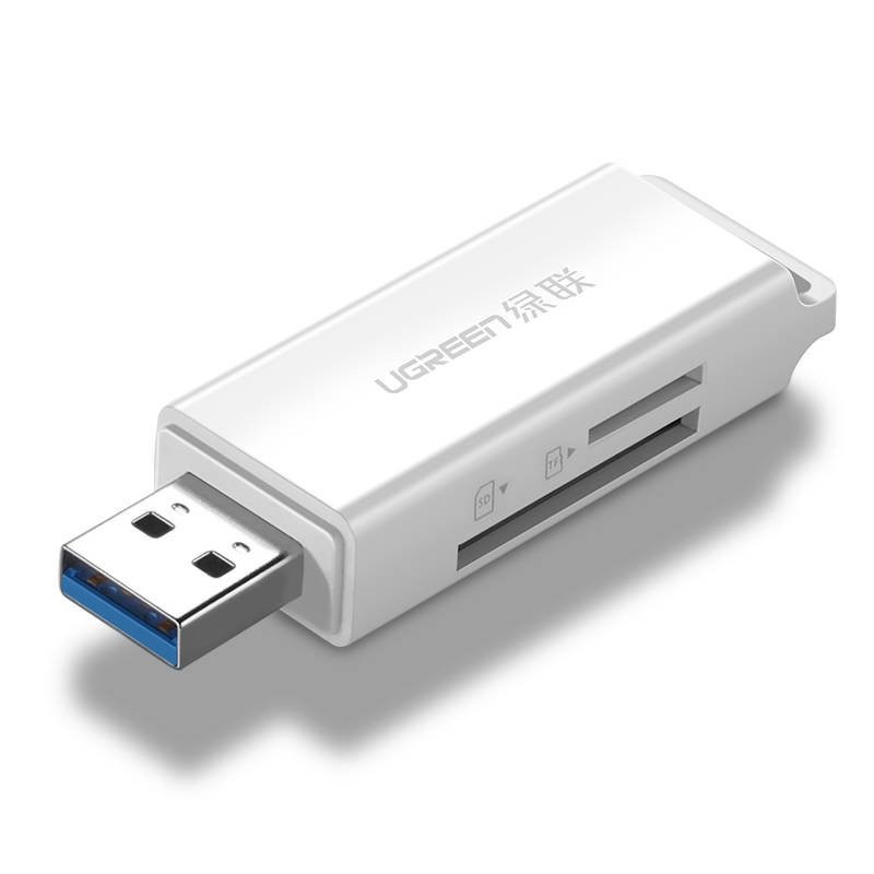 Memory card reader UGREEN CM104 SD/microSD USB 3.0  (white)