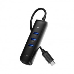 4in1 adapter UGREEN CM416 USB to 4x USB 0.25m (black)