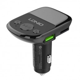 FM transmitter LDNIO C706Q with Bluetooth, 2x USB, AUX (black)