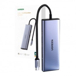 Adapter UGREEN 9-in-1 CM490 Hub USB-C, 2x USB-A 3.0, USB-A 2.0, 2x HDMI 4K/60Hz, SD/TF, RJ45