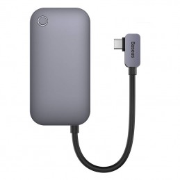 Hub 4in1 Baseus PadJoy Series USB-C to USB 3.0 + HDMI + USB-C PD + jack 3.5mm (Grey)