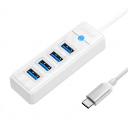 Orico Hub Adapter USB-C to 4x USB 3.0, 5 Gbps, 0.15m (White)