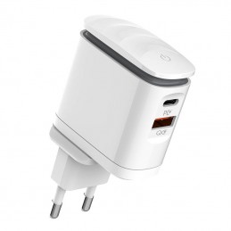 Wall charger  LDNIO A2423C USB, USB-C + Lightning cable