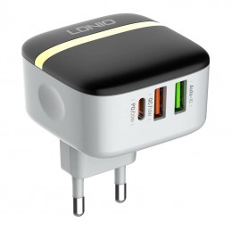 Wall charger LDNIO A3513Q 2USB, USB-C 32W + MicroUSB cable