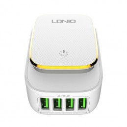 LDNIO A4405 4USB, LED lamp Wall charger + microUSB Cable