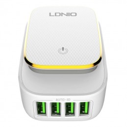 Wall charger LDNIO A4405 4USB, LED lamp + Lightning Cable