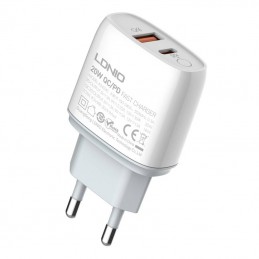 Wall charger LDNIO A2424C USB, USB-C 20W + USB-C Cable