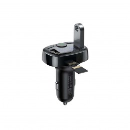 Baseus FM Transmitter T typed Bluetooth 2xUSB microSD (Black)