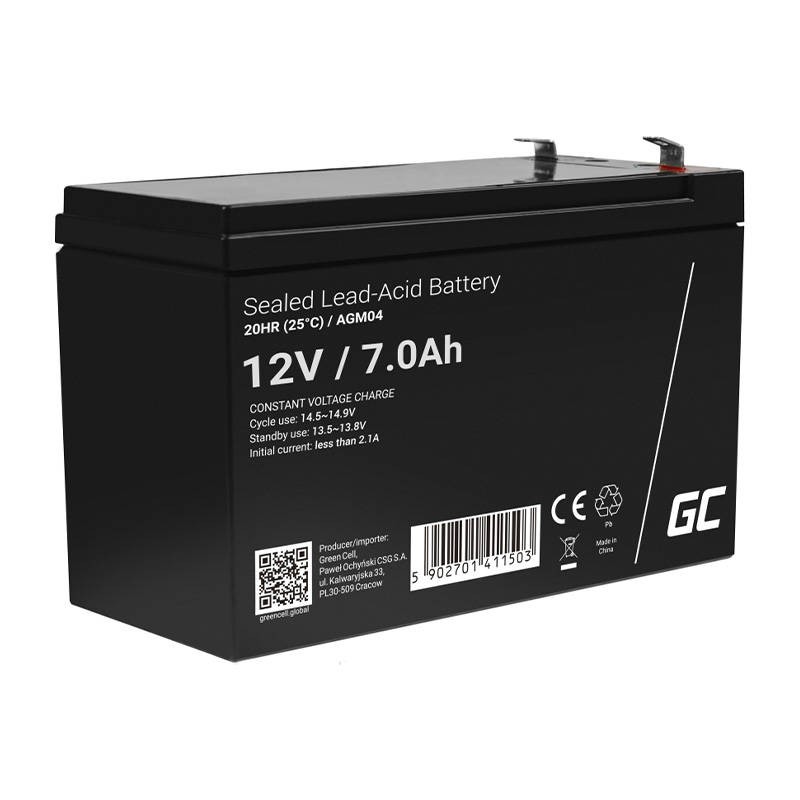 Rechargeable battery AGM 12V 7Ah Maintenancefree for UPS ALARM