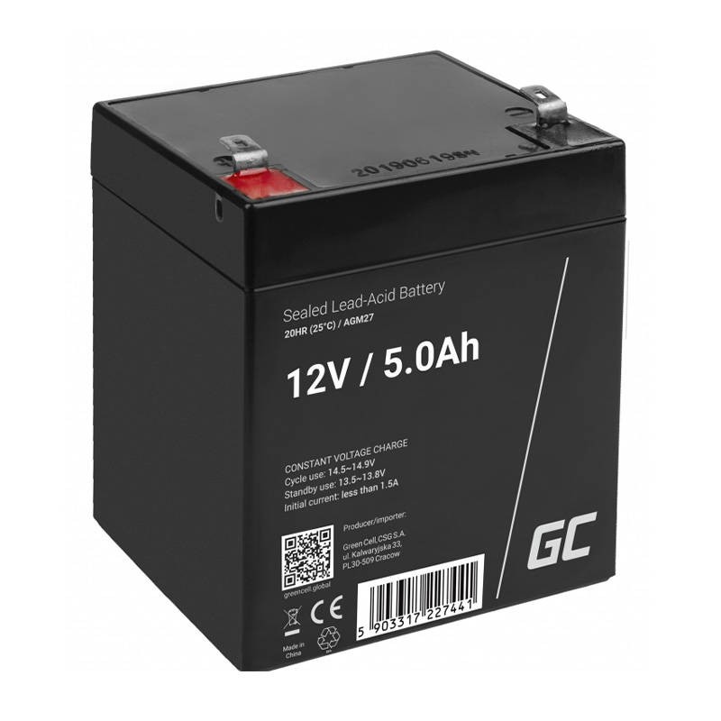 Rechargeable battery AGM 12V 5Ah Maintenancefree for UPS ALARM