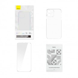 Case Baseus Crystal Series for iPhone 11 (clear) + tempered glass + cleaning kit