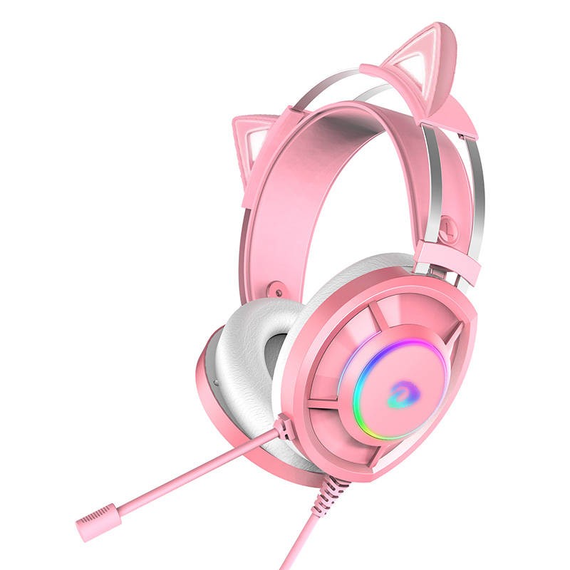 Gaming headphones Dareu EH469 USB RGB (pink)