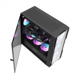 Darkflash DK431 Glass Computer Case + 4 fans (black)