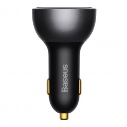 Car charger Baseus Superme, USB, USB-C, 140W (black)