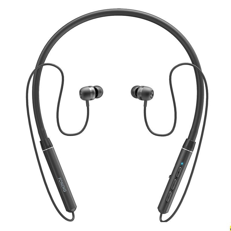 Wireless neckband silicon earphones Foneng BL31 (black)