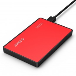 Hard drive external enclosure Orico SSD/HDD 2.5" SATA III (red)