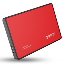 Hard drive external enclosure Orico SSD/HDD 2.5" SATA III (red)