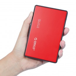 Hard drive external enclosure Orico SSD/HDD 2.5" SATA III (red)