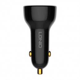 LDNIO C101 Car Charger, USB + USB-C, 100W + USB to USB-C Cable (Black)