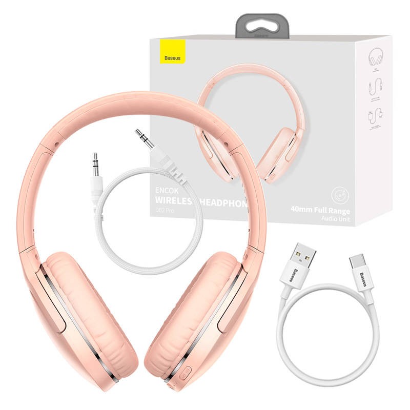 Baseus Encok Wireless headphone D02 Pro (pink)